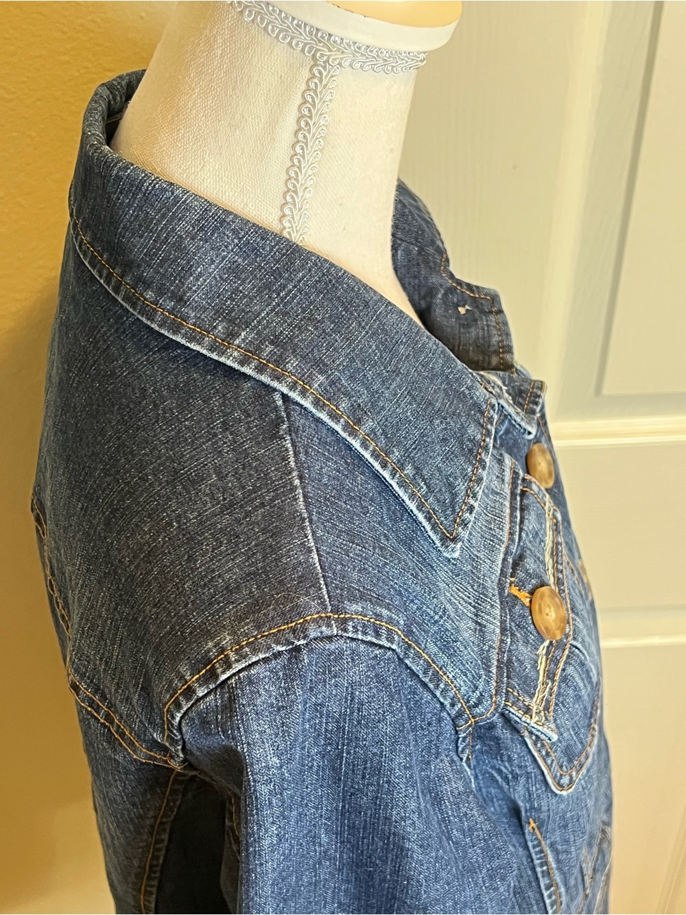 DACHSHUND Upcycled Denim Jacket - Picture 9 of 12